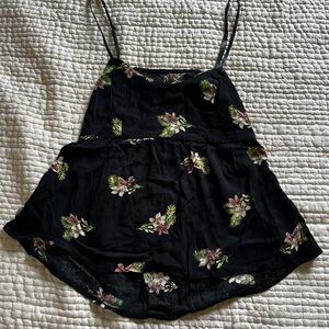 Volcom Black Floral Camisole Top
